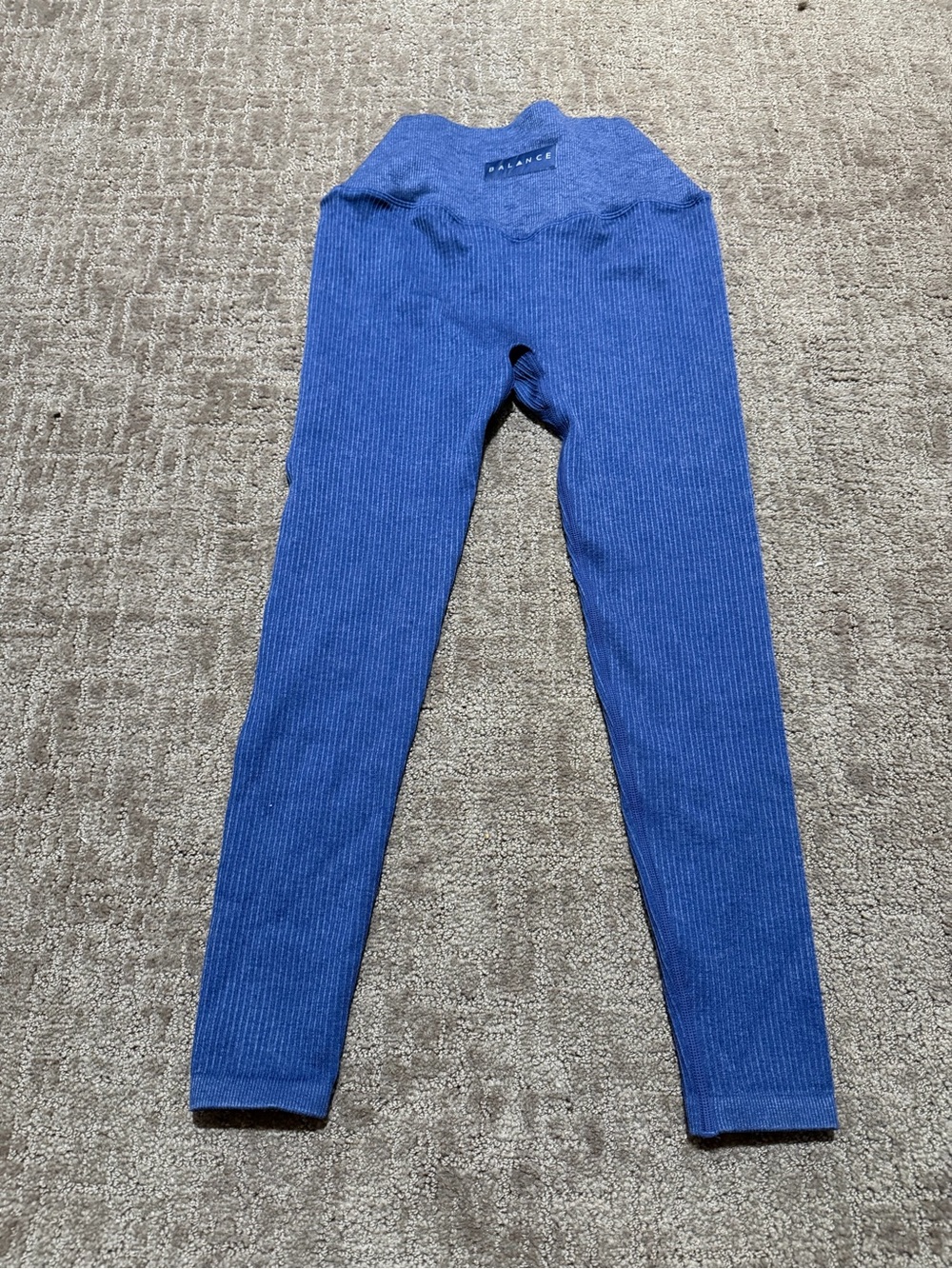 Balance Athletica Ribbed High-Waisted Leggings – Blue – Size Small - Picture 3 of 5